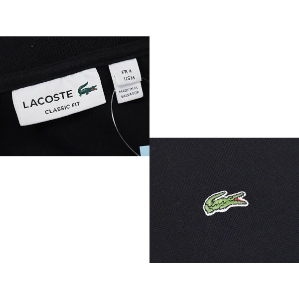 画像2: ビンテージ【ラコステ】【LACOSTE】クラシックフィット【黒】ブラック【ポロシャツ】【サイズM】 