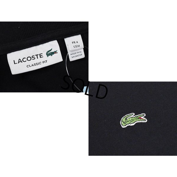 画像2: ビンテージ【ラコステ】【LACOSTE】クラシックフィット【黒】ブラック【ポロシャツ】【サイズM】 