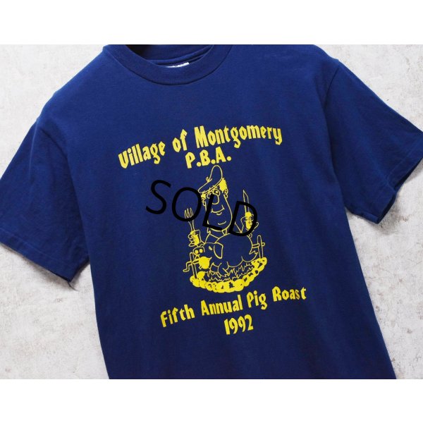 画像4: 【90's】【USA製】【ビンテージ】【Hanes】ヘインズ【village of montgomery P.B.A.】【Tシャツ】【サイズM】 
