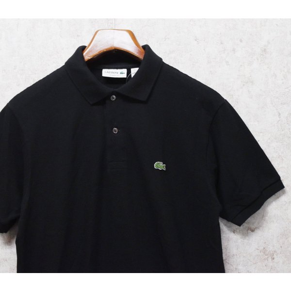 画像4: ビンテージ【ラコステ】【LACOSTE】クラシックフィット【黒】ブラック【ポロシャツ】【サイズM】 