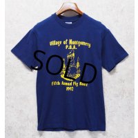 【90's】【USA製】【ビンテージ】【Hanes】ヘインズ【village of montgomery P.B.A.】【Tシャツ】【サイズM】 