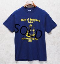 【90's】【USA製】【ビンテージ】【Hanes】ヘインズ【village of montgomery P.B.A.】【Tシャツ】【サイズM】 