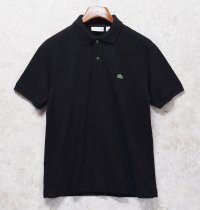 ビンテージ【ラコステ】【LACOSTE】クラシックフィット【黒】ブラック【ポロシャツ】【サイズM】 