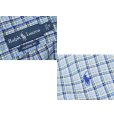 画像2: POLO ralph lauren【ラルフローレン】ビンテージ【CASSIC FIT】【クラシックフィット】【水色ｘ紺ｘ緑】チェック【半袖ＢＤシャツ】【サイズS】<br> (2)