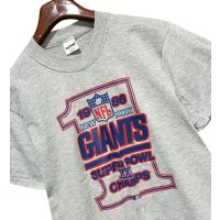 程度良好!! 80's【USA製】ビンテージ【EAST SPORT】NFL ニューヨークジャイアンツ【グレー】【Tシャツ】【サイズL】 