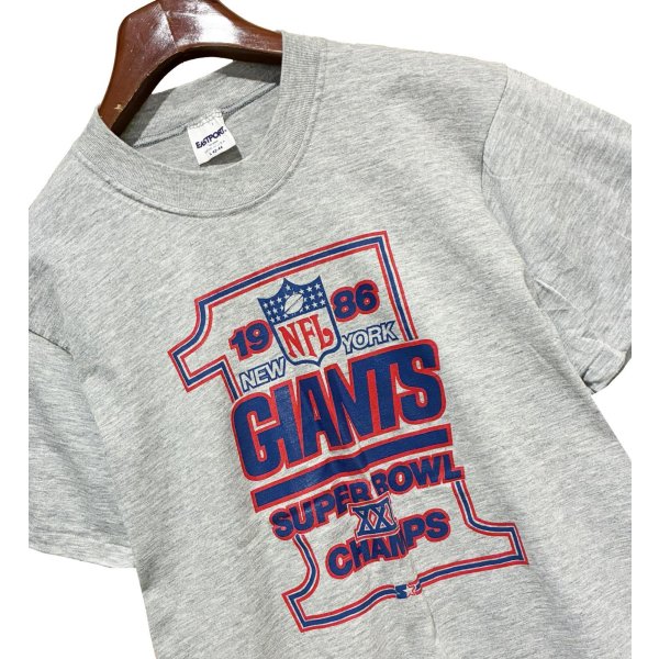 画像1: 程度良好!! 80's【USA製】ビンテージ【EAST SPORT】NFL ニューヨークジャイアンツ【グレー】【Tシャツ】【サイズL】 
