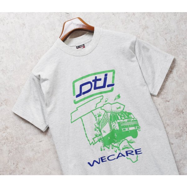 画像1: 90's【USA製】 ビンテージ【FRUIT OF THE LOOM 】フルーツオブザルーム【霜降りグレー】 Dti WE CARE 【 Tシャツ】【サイズM】 