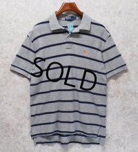 【ラルフローレン】 【POLO ralph lauren】【グレーｘ紺】【ボーダー】【ポロシャツ】 【サイズL】  