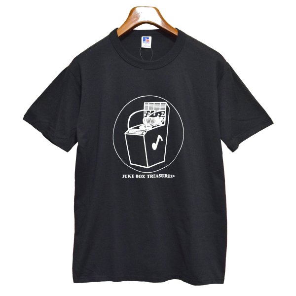 画像1: 【デッドストック】90’s【USA製】【Russell】【ラッセル】【黒】JUKE BOX TRESURES【音楽レーベル】【Tシャツ】【サイズL】 