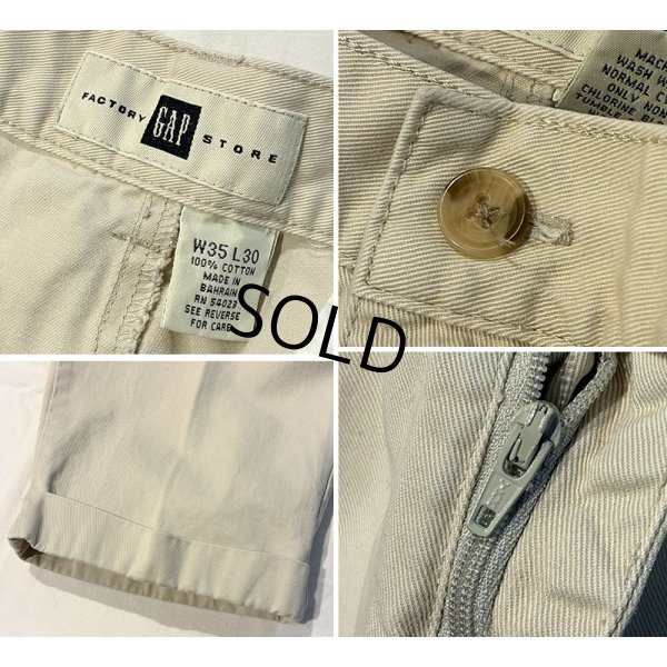 画像2: 【ビンテージ】【ギャップ】【GAP】ギャップ【ベージュ】【2タック】【コットンパンツ】【35×30】 