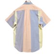画像3: ビンテージ【TOMMY HILFIGER】トミーヒルフィガー【水色×ピンク×黄色】マルチカラー【ボタンダウンシャツ】半袖シャツ【サイズS】<br> (3)