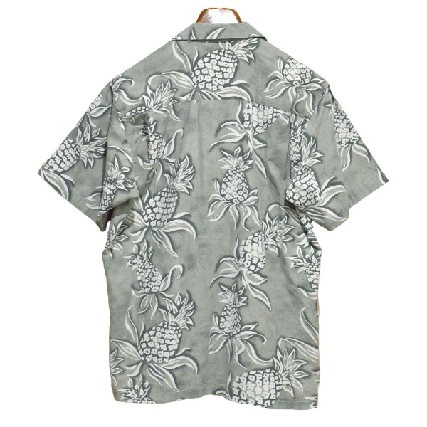画像3: 【ビンテージ】【CHEROKEE】チェロキー【緑×パイナップル】総柄【アロハシャツ】開襟シャツ【サイズM】 