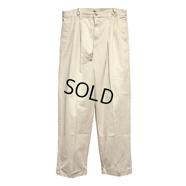 画像1: 【ビンテージ】【ギャップ】【GAP】ギャップ【ベージュ】【2タック】【コットンパンツ】【35×30】 