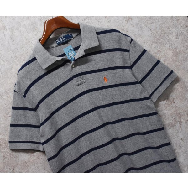 画像3: 【ラルフローレン】 【POLO ralph lauren】【グレーｘ紺】【ボーダー】【ポロシャツ】 【サイズL】  