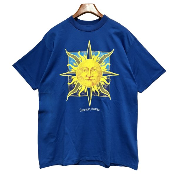 画像1: 90's【USA製】【ビンテージ】SUNSHINE【サンシャイン】太陽【青】【Ｔシャツ】【サイズXL】 
