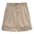 画像1: 90's ビンテージ【POLO RALPH LAUREN】オールドラルフローレン【ベージュ】tyler short【２タック】ショートパンツ【短パン】【コットンショーツ】【W33】<br> (1)