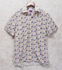 ほぼ未使用【イタリー製】ビンテージ【MAUS＆HOFFMAN】【動物】総柄【半袖シャツ】【サイズM】 