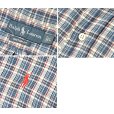 画像2: ビンテージ【ラルフローレン】POLO ralph lauren  【custom fit】紺ｘ青ｘ白ｘ赤 チェック ボタンダウン【コットンシャツ】【サイズＬ】<br> (2)