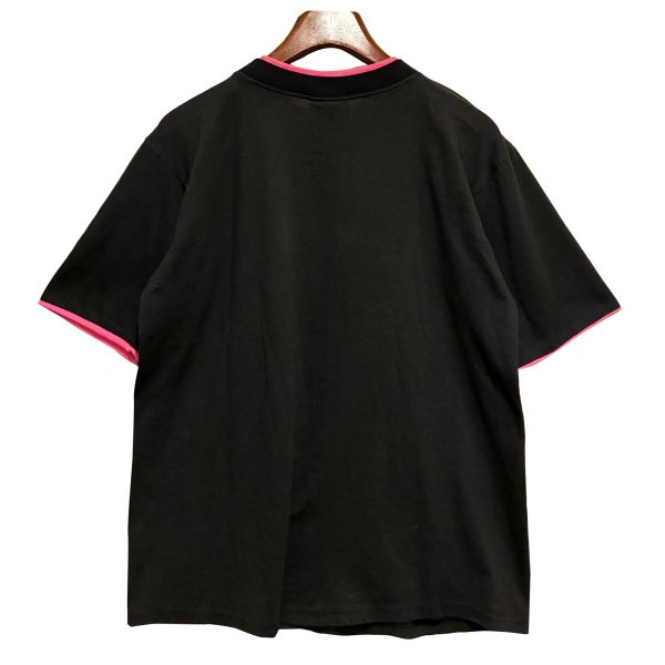 画像4: ほぼ未使用 USA製【DIPORT】【黒ｘピンク】NEW ORLEANS french quarter【二重袖】【Tシャツ】【サイズM】 