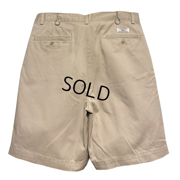 画像3: 90's ビンテージ【POLO RALPH LAUREN】オールドラルフローレン【ベージュ】tyler short【２タック】ショートパンツ【短パン】【コットンショーツ】【W33】 