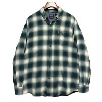 【チャップス】CHAPS【ラルフローレン】 【POLO ralph lauren】PERFORMANCE【緑オンブレチェック】【ボタンダウンシャツ】 【サイズXL】  