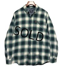 【チャップス】CHAPS【ラルフローレン】 【POLO ralph lauren】PERFORMANCE【緑オンブレチェック】【ボタンダウンシャツ】 【サイズXL】  