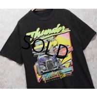 00's~【USA製】ビンテージ【J.GALT】ジョンガルト【Thunder Kustom Club】アメリカンラリー【黒】【Tシャツ】【ワンサイズ】 