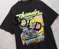00's~【USA製】ビンテージ【J.GALT】ジョンガルト【Thunder Kustom Club】アメリカンラリー【黒】【Tシャツ】【ワンサイズ】 