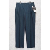 デッドストック【~90's】【USA製】【COTLER】コトラー【深緑】３タック【スラックス】パンツ【W34M】 