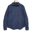 画像2: ビンテージ【BANANA REPUBLIC】バナナリパブリック【紺×白】ストライプ【リネンシャツ】【サイズS】<br> (2)