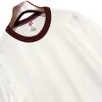 画像3: 【デッドストック】90's USA製 ビンテージ【SOFFE】ソフィー 【白xリブエンジ】【無地】【リンガーTシャツ】サイズL<br> (3)