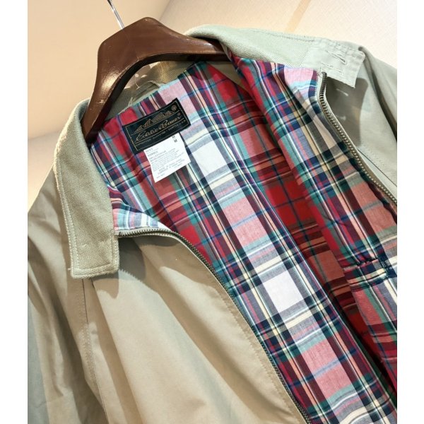 画像5: ~90's ビンテージ【エディーバウアー】【Eddie Bauer】【ベージュｘ裏地赤チェック】 ジップアップブルゾン【サイズM】 