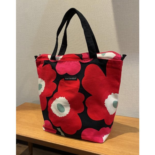 画像1: 90’s【ビンテージ】【marimekko】【マリメッコ】天マチ付き【トートバッグ】 