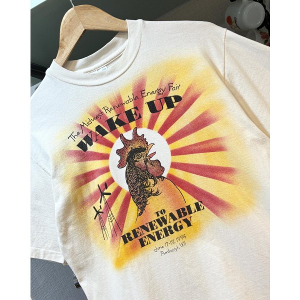 画像3: 【90's】【USA製】【ビンテージ】【Hanes】ヘインズ【WAKE UP】七面鳥【白】【Tシャツ】【サイズM】 