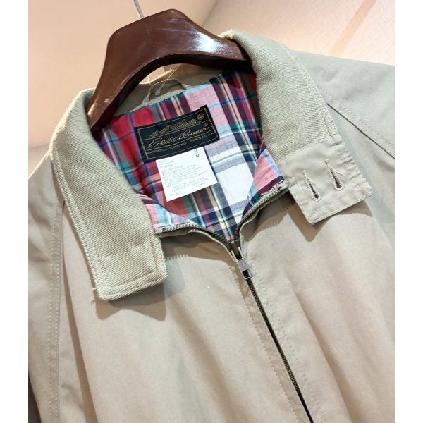 画像7: ~90's ビンテージ【エディーバウアー】【Eddie Bauer】【ベージュｘ裏地赤チェック】 ジップアップブルゾン【サイズM】 