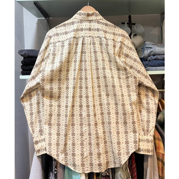 画像4:  ビンテージ【WILKINSONS】ベージュｘ総柄 シャツ  US16-34 
