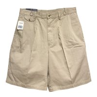デッドストック 【nautica】ノーティカ【ベージュ】２タック【ショートパンツ】【短パン】【コットンショーツ】【ｗ32】 