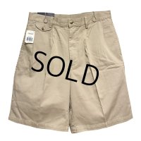 デッドストック 【nautica】ノーティカ【ベージュ】２タック【ショートパンツ】【短パン】【コットンショーツ】【ｗ32】 