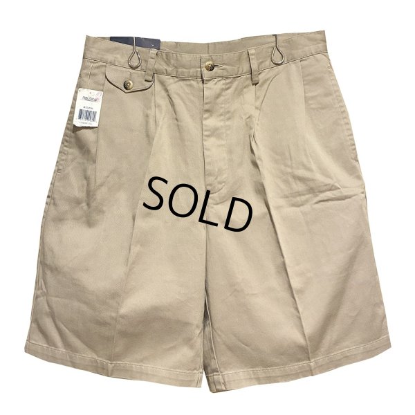 画像1: デッドストック 【nautica】ノーティカ【ベージュ】２タック【ショートパンツ】【短パン】【コットンショーツ】【ｗ32】 