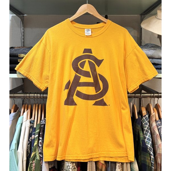 画像1: 【NEW AGENDA】【ビンテージ】ASU アリゾナ州立大学【黄色】【Tシャツ】【サイズL】 