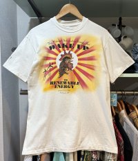 【90's】【USA製】【ビンテージ】【Hanes】ヘインズ【WAKE UP】七面鳥【白】【Tシャツ】【サイズM】 