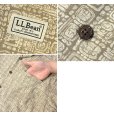 画像2: ビンテージ【L.L.Bean】ライトブラウン 民族調総柄プリント 【オープンカラー半袖シャツ】【サイズM程度】<br> (2)