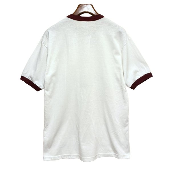 画像4: 【デッドストック】90's USA製 ビンテージ【SOFFE】ソフィー 【白xリブエンジ】【無地】【リンガーTシャツ】サイズL 
