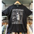 画像1: ビンテージ【zeus】ゼウス【レオナルドダヴィンチ】イタリア【黒】【Ｔシャツ】【サイズM】<br> (1)