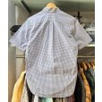 画像4: 90's〜 ビンテージ【ランズエンド】【LANDS' END】【青ｘ白】ギンガムチェック シアサッカー【半袖ボタンダウンシャツ】【サイズＳ】<br> (4)