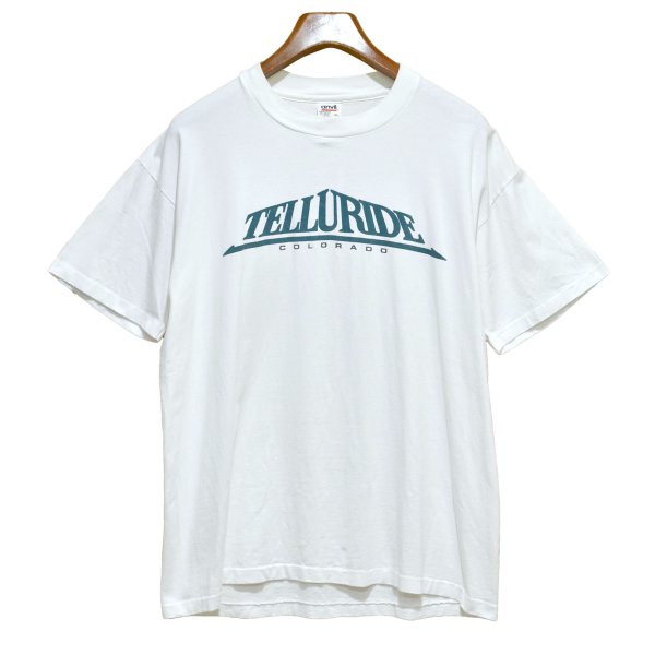 画像1: 【USA製】【ビンテージ】【anvil】アンビル 【シングルステッチ】【TELLURIDE COLORADO】テルユライド【白】【Tシャツ】【サイズXL】 