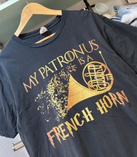 ビンテージ【port and company】ポート&カンパニー【黒】【MY PATRONUS~】黒【Tシャツ】【サイズL】 