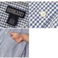 画像2: 90's〜 ビンテージ【ランズエンド】【LANDS' END】【青ｘ白】ギンガムチェック シアサッカー【半袖ボタンダウンシャツ】【サイズＳ】<br> (2)
