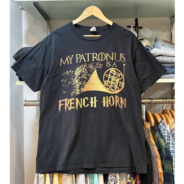 画像2: ビンテージ【port and company】ポート&カンパニー【黒】【MY PATRONUS~】黒【Tシャツ】【サイズL】 