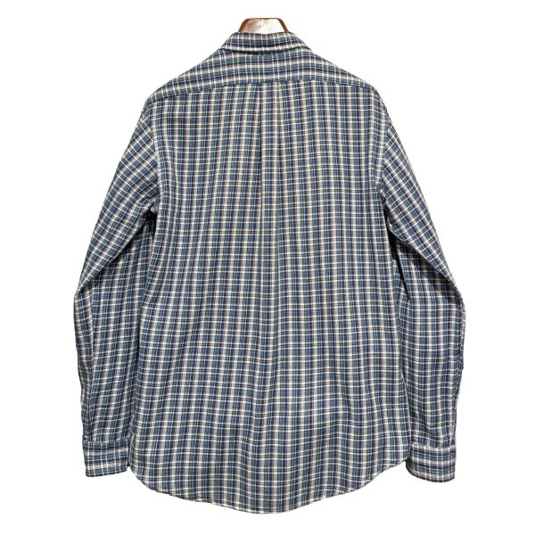 画像3: ビンテージ【ラルフローレン】POLO ralph lauren  【custom fit】紺ｘ青ｘ白ｘ赤 チェック ボタンダウン【コットンシャツ】【サイズＬ】 